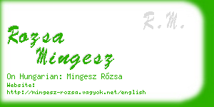 rozsa mingesz business card